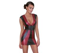 Cottelli PARTY Vestito Rosso/Nero Con Strisce Vestitino Aspetto Opaco Basso