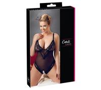 Body in Pizzo con Apertura Intima - Taglia Plus (Nero)
