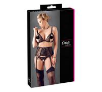 Set Intimo in Pizzo Sensuale per la Donna Seducente - Taglie Forti (nero) - XXXXL