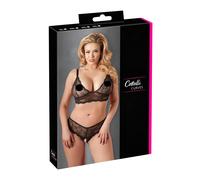 Cottelli Plus Size - set reggiseno in pizzo (nero)