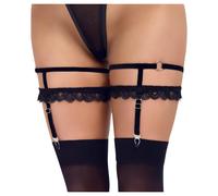 Cottelli - reggicalze decorato - nero - L/XL
