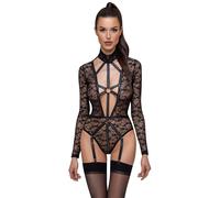 Cottelli - body trasparente con spalline (nero) - M