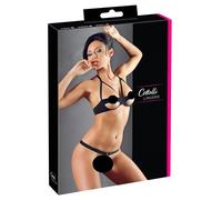 Set Reggiseno Minimalista con Anelli Metallici Cottelli (nero) - 85B/L