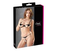 Set Reggiseno Brillante Ricamato Cottelli (nero) - M