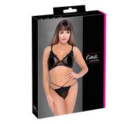 Set di Intimo Trasparente con Pizzo Cottelli (Nero)