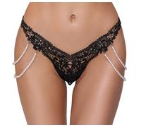 Cottelli String with Pearls 2322277 Black M/L