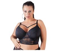 Cottelli Collection Reggiseno in pizzo con lacci e spalline – Plus Size – Nero 95F