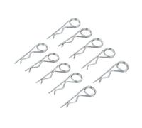 Cotter Pins R Clips， 20-1 pz. Coppiglia a doppio anello R-clip in acciaio a molla di fissaggio 50-160 mm(2.5x65mm 10pcs)