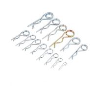 Cotter Pins R Clips， 20/10/5/2/1Pcs Perno a molla in acciaio Doppio anello Anello R Tipo Coppiglia Onda(6x160mm 1pc)