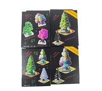 COTTNY Mini albero di Natale 3 in 1 che cresce magicamente, in carta colorata, kit fai da te per coltivare cristalli/ornamenti decorativi, giocattolo novità regalo di Natale, kit scientifici e