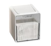 Cotton Ball Holder - Vanity Organizer per vasca da bagno Storage | Clear Dustproof Dispenser with Pull Out Drawer, Cosmetic Pad Container for Counter Cabinet Shelf Closet Salon Spa Hotel, 4,53 x 3,74