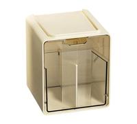 Cotton Ball Holder - Vanity Organizer per vasca da bagno Storage | Clear Dustproof Dispenser with Pull Out Drawer, Cosmetic Pad Container for Counter Cabinet Shelf Closet Salon Spa Hotel, 4,53 x 3,74