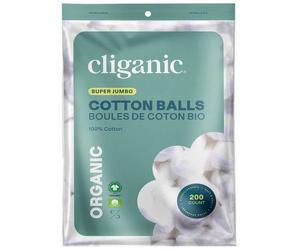 Cotton Balls Super Jumbo Organici 200 Contenuto Da Cliganic