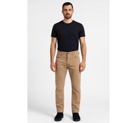 Cotton Belt Jeans Da Uomo Beige Gamba Dritta In Cotone Stretch Casual Vita Media