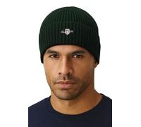Cotton Blend Logo Beanie, Tartan Verde, Taglia Unica