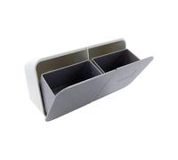 Cotton Buds Dispenser Plastic Make Up Pad Container Wall Mounted Flip Top Storage Box