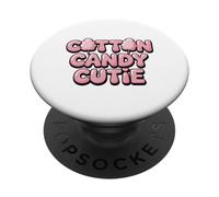 Cotton Candy Cutie Cute Kawaii Testo Rosa Candy Floss PopSockets PopGrip Adesivo