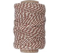 Cotton Cord, thickness 1,1 mm, brown/white, 50m