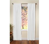 COTTON CRAFT - Set di 2-100% puro cotone Duck Reverse Tab Top Window Panel - 50x96 Bianco - Eleganza classica per un look pulito e nitido