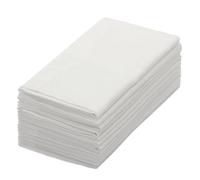 COTTON CRAFT Tovaglioli, confezione da 12 pezzi, bianchi, 100% cotone, oversize 50 x 50 cm, angoli smussati, orlo generoso, 38% più grandi dei tovaglioli standard