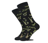 Cotton Happy Funny Socks Men Alien Planet Shark Crazy Design Sokken Unisex Novel