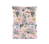 Cotton Market Completo Lenzuola Matrimoniali Cotone - 200x200 cm - Copripiumino Matrimoniale Set con Cuscino 70x80cm - Biancheria da Letto a Fantasi - Rosa e Grigio, Fiori