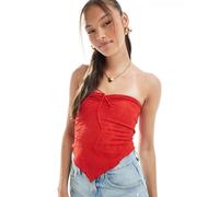 Cotton On - Claudia - Top a tubino rosso allacciato al collo XL