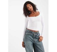 Cotton On - Eden - Top bianco a maniche lunghe con scollo a V 42