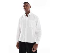 Cotton On - Hampton - Camicia a maniche lunghe a righe bianche e nere-Multicolore Chest 50