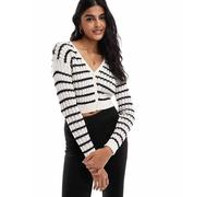 Cotton On - Its A Match - Cardigan in maglia a righe con scollo a V-Multicolore XL