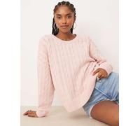 Cotton On - Maglione girocollo rosa tenue in cotone 44