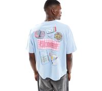 Cotton On - T-shirt taglio corto color blu perla con grafica "Firenze" sul retro XL