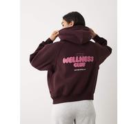 Cotton On - Wellness Club - Felpa con cappuccio viola con grafica S