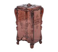 Cotton Pad Holder Flower Butterfly Makeup Storage Box Large Capacity ABS Pretty Designs Home (Caffè trasparente)