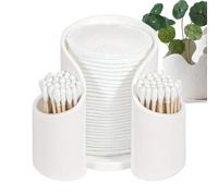 Cotton Pad Qtips Holder,Desktop Qtip Holder Case | Long-Lasting Bright Colors Broad Applications Bathroom Accessories For Counters, Dressing Tables, And Other Small Spaces