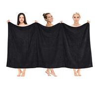 Cotton Paradise Telo da bagno oversize, 100% cotone, 40 x 80 cm, asciugamano da bagno grande per bagno, nero