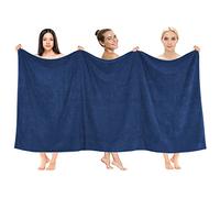 Cotton Paradise Telo da bagno oversize, 100% cotone, 40 x 80 cm, asciugamano da bagno Jumbo grande, colore blu navy