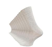 Cotton Prime 10 paia di calzini confortevoli senza elastico in vita e cuciture - 80% cotone - comodi calzini sanitari con elastico confortevole per uomo e donna, beige., 39-42