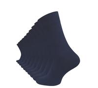Cotton Prime 10 paia di calzini confortevoli senza elastico in vita e cuciture - 80% cotone - comodi calzini sanitari con elastico confortevole per uomo e donna, Blu mare, 39-42