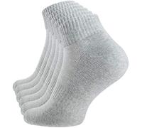 Cotton Prime 6 Paia Calze da Sport Quarter uomini e donne - Bianco o Nero (35/38, grigio)