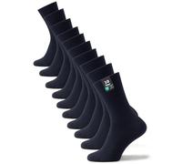 Cotton Prime Calzini Basic da uomo e da donna in cotone (10 paia), calzini classici con cotone, nero, bianco, antracite, blu, multicolore, taglia: 35-50, 10 paia blu navy, 43-46