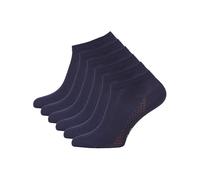 Cotton Prime Calzini da ginnastica da uomo e da donna unisex - 6 paia di calzini corti da ginnastica in bambù viscosa - Calzini sportivi traspiranti corti per tutti i giorni e lo sport, 6 blu marino