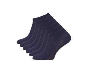 Cotton Prime Calzini da ginnastica da uomo e da donna unisex - 6 paia di calzini corti da ginnastica in bambù viscosa - Calzini sportivi traspiranti corti per tutti i giorni e lo sport, 6 blu marino