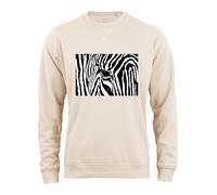 Cotton Prime Felpa 'Black & White Zebra Eye' beige / nero / bianco Uomo Cotton Prime XXL