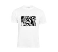 Cotton Prime Maglietta 'Black & White Zebra Eye' nero / bianco Uomo Cotton Prime XXL