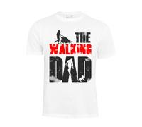 Cotton Prime Maglietta 'The Walking Dad' grigio / rosso scuro / nero / bianco Uomo Cotton Prime L grigio / rosso scuro / nero / bianco