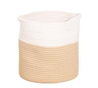 Cotton Rope Circular Woven Baskets for Storage,Large Laundry Basket,Modern Spliced Machine Washable Woven Baskets,for Living Room Rustic Home Decor