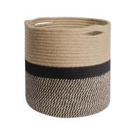 Cotton Rope Circular Woven Baskets for Storage,Large Laundry Basket,Modern Spliced Machine Washable Woven Baskets,for Living Room Rustic Home Decor