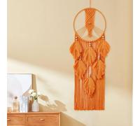 Cotton Rope Woven Dream Catcher Tapestry Hanging Ornament Handmade Wall Decoration Entrance(A)