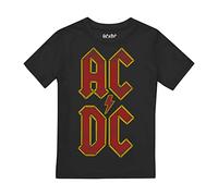 Cotton Soul ACDC Stack Logo Maglietta da ragazzo, nero, Nero , 3XL